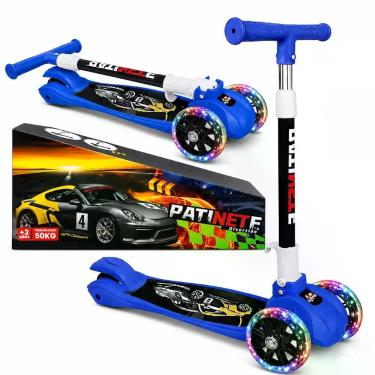 Imagem de Patinete Infantil Super Scooter Resistente 3 Rodas Leds Meninos Presen