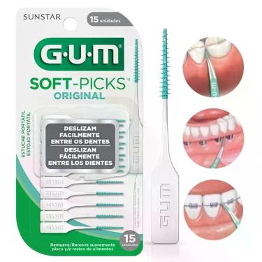 Imagem de Palito Interdental Escova para Aparelho Soft Picks GUM Estojo com 15 U