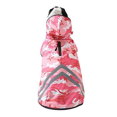 Imagem de Capa de chuva com capuz para cães Poncho de cachorro Capa de chuva à prova de sol Capa de chuva impermeável Capa para cães pequenos e médios Fantasia para animais de estimação primavera verão