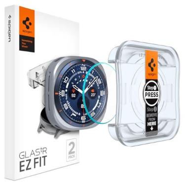 Imagem de Spigen Película protetora Glas.tR EZ Fit para Samsung Galaxy Watch Ultra (47 mm) - Pacote com 2