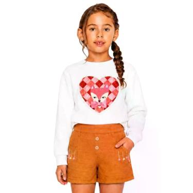 Imagem de Short Infantil Menina Minha Fofura Alphabeto Caramelo, 4, CARAMELO