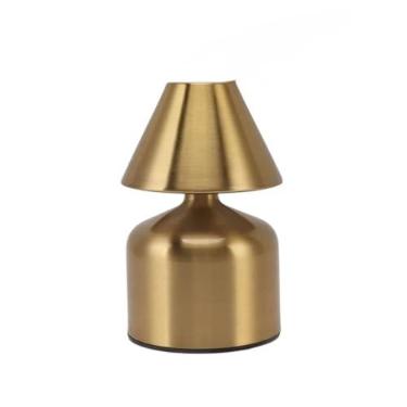 Imagem de Mini Luminária de Mesa USB, Portátil, Iluminação Decorativa,Luminárias de Mesa, Abajures de Mesa, Cabeceira e Cama, Luminárias de Chão para Exteriores - Cores Sortidas (BRONZE,METAL,PRATA,OURO)