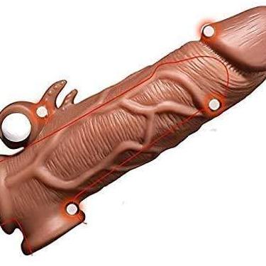 Imagem de Capa Peniana Transparente com Veias Salientes e Glande Ca08 capa peniana extensora 18 cm capa peniana sem cabeçaCapas para Pênis