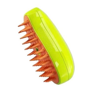 Imagem de Escova Vapor Pet Elétrica 3 Em 1 Massagem Cães Gato Cachorro Tira Pelos Vaporizadora Recarregável Autolimpante (Multicolor)