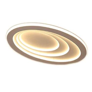 Imagem de Luminária de teto LED moderna para sala de estar, luminária branca redonda e oval com design minimalista, luminária criativa para quarto, cozinha, ilha, bar, sala de jantar, iluminação de es