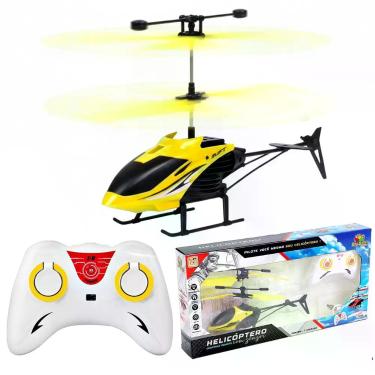 Imagem de Mini Helicóptero Com Controle Remoto Recarregável Drone Voador Para Cr
