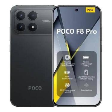 Imagem de Celular Gamer POCO F8 Pro 5G Preto Global 12GB RAM 512GB - Xiaomi, 512