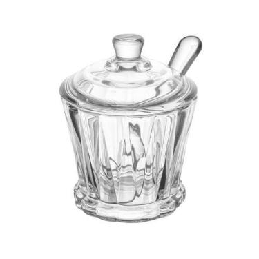 Imagem de Açucareiro De Cristal Com Tampa E Colher Radial - LYOR