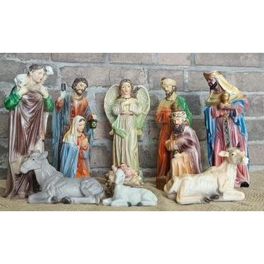 Imagem de Presépio de Natal New Color de Resina 20cm 11 peças  - Zona Livre