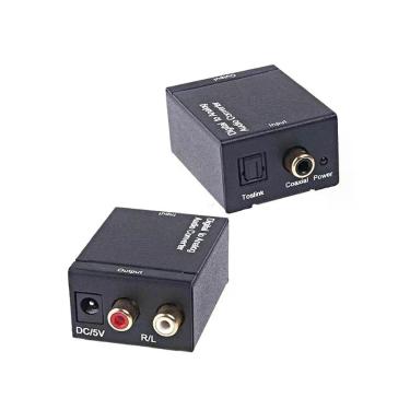 Imagem de Conversor de Áudio Grupo MXT Conversão Ótico para Analógico RCA SPDIF e Toslink Estéreo L-R