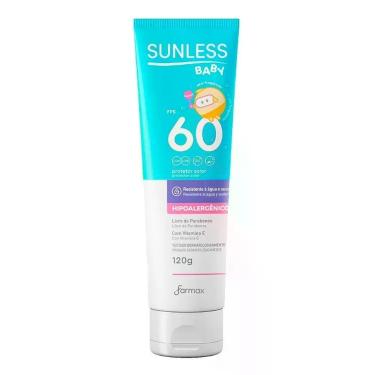 Imagem de Protetor Solar Sunless Baby FPS 60 120g  Infantil Pele Sensível, Prote