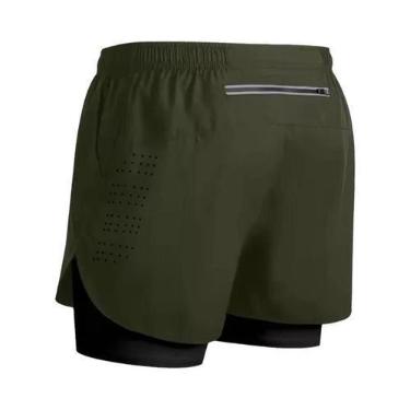 Imagem de Shorts De Ginástica Masculinos 2 Em 1 De Secagem Rápida Para Corrida E