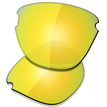 Imagem de SAUCER Lentes de reposição premium para óculos de sol Oakley Frogskins Lite OO9374, Ouro 24k polarizado, One Size
