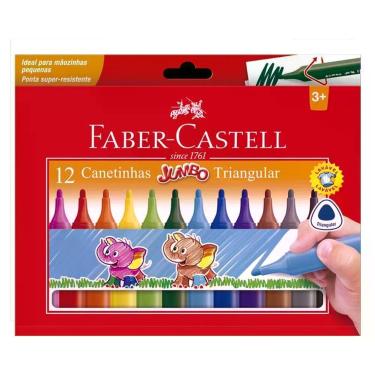 Imagem de Canetinha Hidrográfica Jumbo Triangular 150212j 12 Cores - Faber Castell