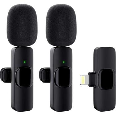 Imagem de Microfone de Lapela Sem Fio Profissional – Alta Sensibilidade, Redução de Ruídos Tipo-C – Ideal para Podcast, YouTube, Influenciadores e TikTok
