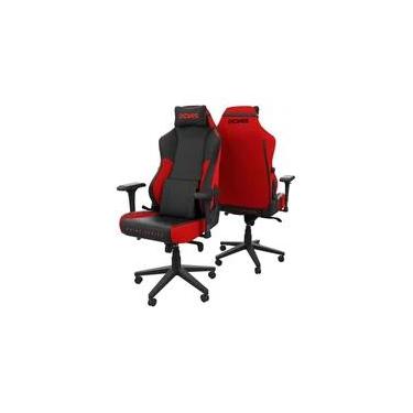 Imagem de Cadeira Gamer PCYES, Prime, Até 150Kg, Reclinável, Com Almofadas, Cilindro de Gás Classe 4, Couro PU, Red Magma - Pcgp-Rd