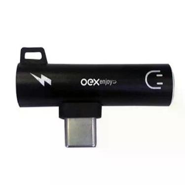 Imagem de Adaptador Duo USB-C e P2 Audio e Recarga OEX AD201