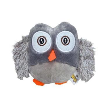 Imagem de Mordedor Coruja Cinza de Pelúcia para Pets - NAPI