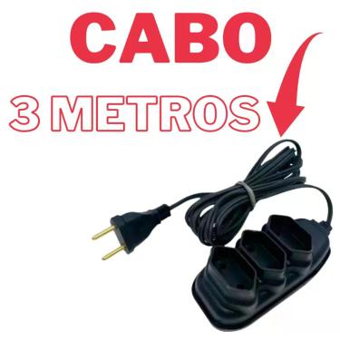 Imagem de Extensão Elétrica 3 Metros 10a Bivolt - Mega Plug