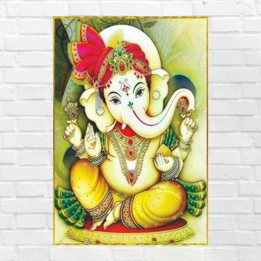 Imagem de Placa Decorativa Mdf Ganesha Tamanho 20x27cm Modelo 7