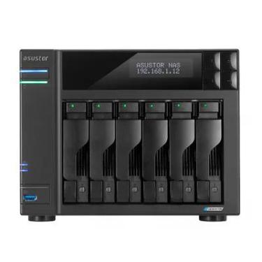 Imagem de Servidor NAS Asustor Lockerstor 6 Gen2 Intel Celeron N5105 Quad-Core 2.0Ghz, 8GB So-dimm DDR4, 6 Baias, 120TB, Torre - AS6706T