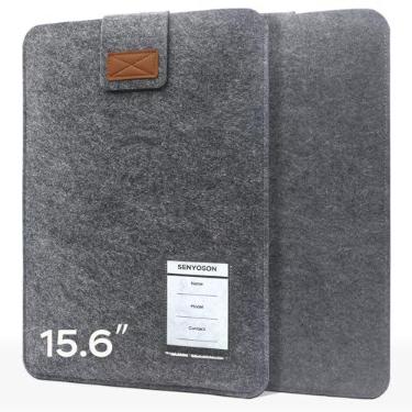 Imagem de Senyoson Capa para monitor portátil de 15,6 polegadas para Sceptre Kado MNN KYY InnoView Yxk ForHelp AYY VisionOwl Yodoit Uperfect ViewSonic, bolsa de armazenamento de feltro leve e durável, extensor