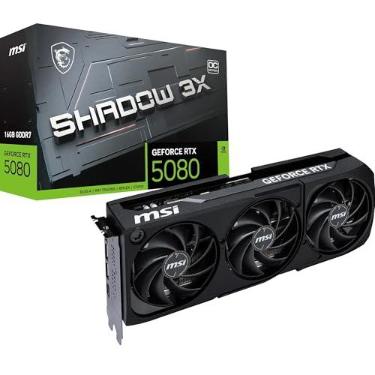 Imagem de msi VGA GEFORCE RTX 5080 16G Shadow 3X OC RTX5080 16GB GDRR7 256 B DX12 PCIE 5.0 X16 (3XDP 1XHDMI)
