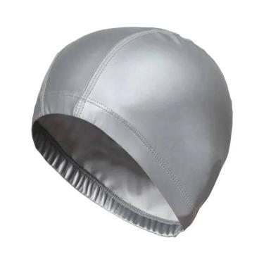Imagem de Touca De Natação Impermeável Em Tecido PU plus Size Para Homens E Mulh