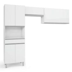 Armário de Cozinha Top Class com 6 Portas e 1 Gaveta Branco Armário de Cozinha Top Class com 6 Portas e 1 Gaveta Branco