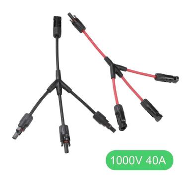 Imagem de Conector Y Para Cabo De Painel Solar 3 Em 1 Adaptador Distribuidor Fot