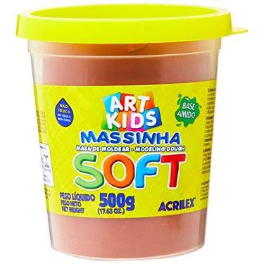Imagem de Acrilex Soft Massa de Modelar, Marrom (Chocolate), 500 g