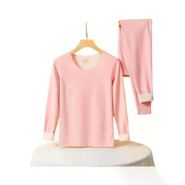 Imagem de Conjunto De Roupa Térmica Feminina De Caxemira E Seda Sem Marcas Para 