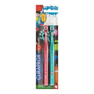 Imagem de Escova de Dente Curaprox Infantil Kids Ultra Macia - 2 Unidades - Cores Sortidas