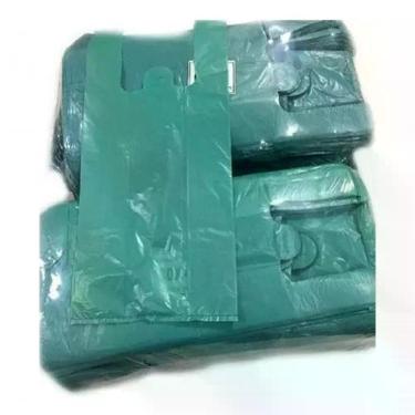 Imagem de Kit Sacolas Plásticas Recicladas Reforçadas 20KG Capacidade Vários Tamanhos Azul, Verde, Marrom Higipack