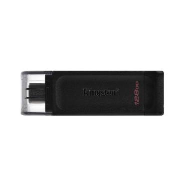 Imagem de Pen Drive 128GB Kingston DataTravaler 70, USB-C 3.2, Preto - DT70/128G