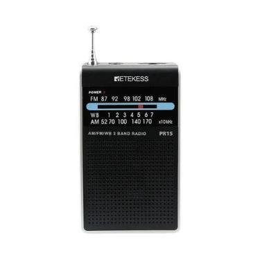 Imagem de Rádio Portátil Mini FM AM NOAA De Alerta Meteorológico RETEKESS PR15,