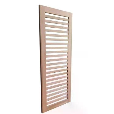 Imagem de Porta Painel Biombo Breeze Brise Madeira 210x80 Cm Vãos Vazados Eucali