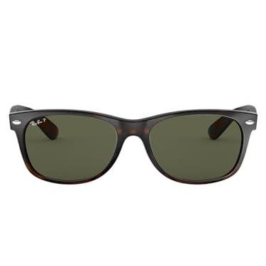 Imagem de Óculos de Sol Ray-Ban Polarizado New Wayfarer 0RB2132 902/58 Tam 58 / Marrom Tartaruga - Lentes Verde