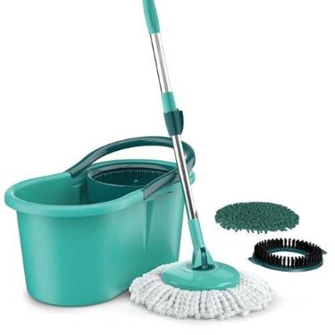 Imagem de Mop Giratório 3 Em1, Balde com 12 Litros e 3 Opções de Refis, ( Microfibra, Tira Pó e Limpeza Pesada) MOP8258, Flash Limp - PP