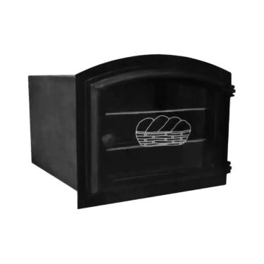 Imagem de Forno Frente Alumínio Fundido 3mm C/Vidro Pequeno 50x35x30cm - Brassol
