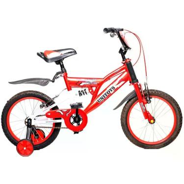 Imagem de Bike Moto Vermelha Aro 16 Menino Motocross Motocicleta - Unitoys, Verm