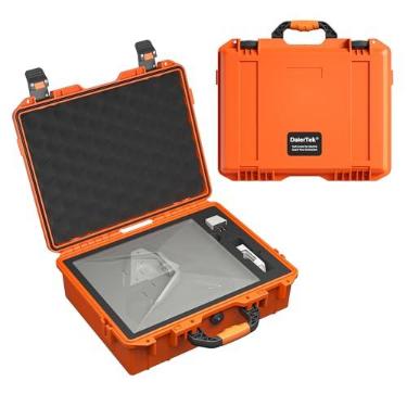 Imagem de DAIERTEK Starlink Mini Case Travel, Maleta rígida de transporte Starlink Mini com espuma cortada com precisão, à prova d'água, portátil, laranja, para viagens, acampamentos