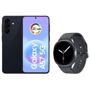 Imagem de Smartphone Samsung Galaxy A57 256GB Azul Escuro - 5G + Smartwatch Gala
