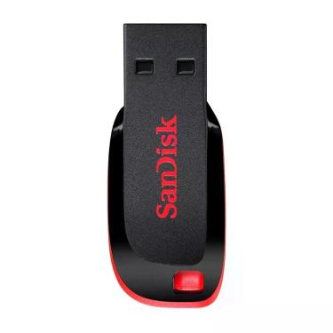 Imagem de Pendrive Sandisk Cruzer Blade Z50 32GB USB 2.0 Compacto Preto e Vermelho