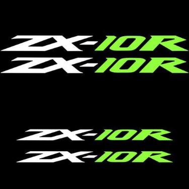 Imagem de Adesivo Premium De Roda Moto Interno ZX-10R - Branco e Verde - Jhow Ad