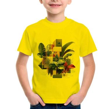 Imagem de Camiseta Infantil Think Green - Foca na Moda, Amarelo, 14