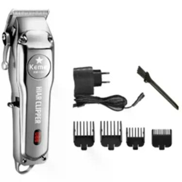 Imagem de Máquina Corta Cabelo Fino Acabamento Luxo Kemei com Pentes - A.R Varie