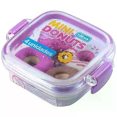 Imagem de Borracha Escolar Tilibra Mini Donuts Decorada em Formato de Rosquinha Kit com 4 Sortidas
