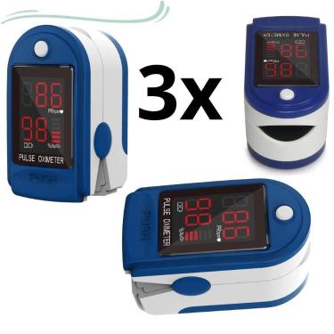 Imagem de 3 Super Oxímetro Digital Dedo Medidor Saturação Sangue  - QLEDS