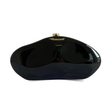 Imagem de Bolsa Clutch Carteira De Mão Ostentação Fashion Feminina Gaia (Preto)